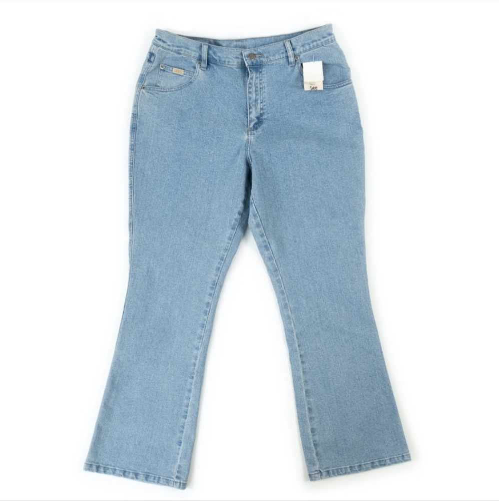 nWT Lee high rise flare light was blue jeans 14s